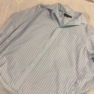 Ralph Lauren Light Blue and Purple Striped Shirt